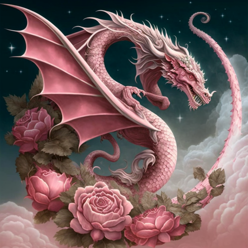 Dra - Floral Dragon 002